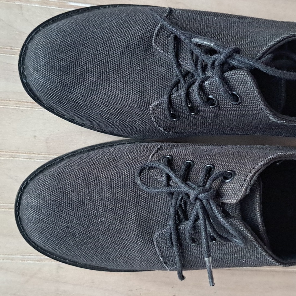 DIVIDED H&M Black Chunky Y2K Platform Lace-Up Edgy Trendy Bold Heel Shoes - Picture 4 of 13